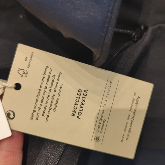 MNG Mango NWT Dress Pants Slacks Women's Size 10 Committed Recycled Polyester - Picture 10 of 14